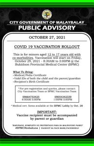 Public Advisory: Covid-19 Vaccination Rollout