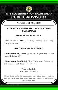 Offsite Covid-19 Vaccination Schedule