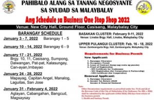 Ang Schedule sa Business One Stop Shop 2021