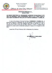 Executive Order No. 175 Series of 2022