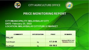 Prices of Different Agricultural Commodities at Malaybalay Public Market as of February 23, 2022