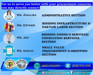Contact Information for your procurement concerns
