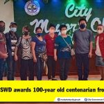 DSWD awards 100-year old centenarian from Miglamin