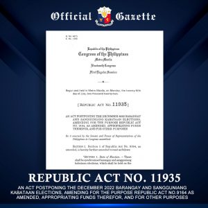 Republic Act No. 11935