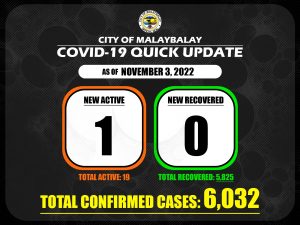 Covid-19 Confirmed Cases Update + Death Bulletin as of November 3,2022